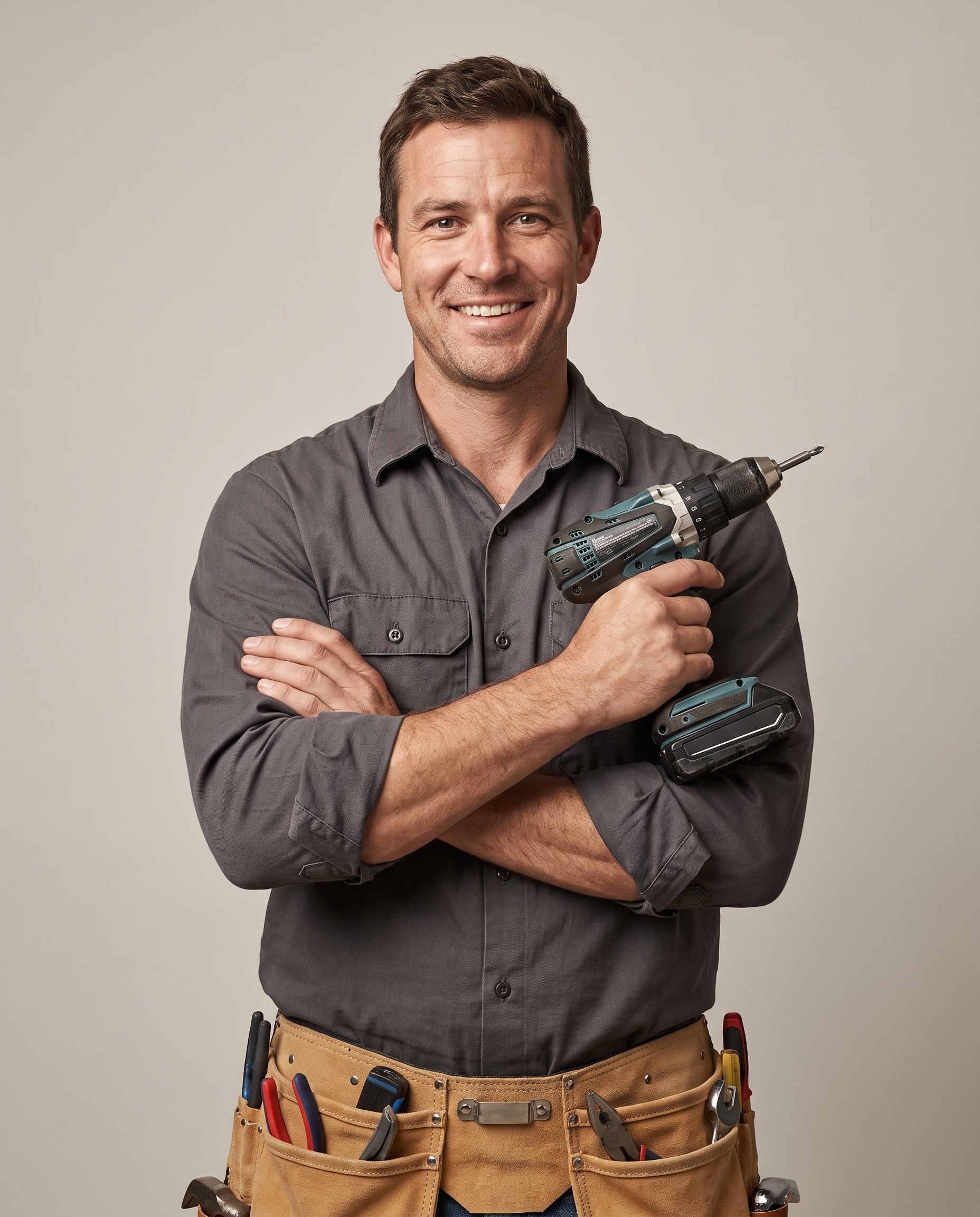 Las Vegas Handyman Co. crew lead with a cordless drill